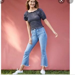 NWT Loft Flare Crop high rise petite